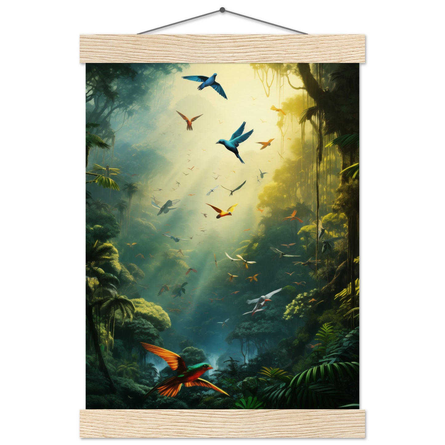 Feathered Finesse Poster with Hanger