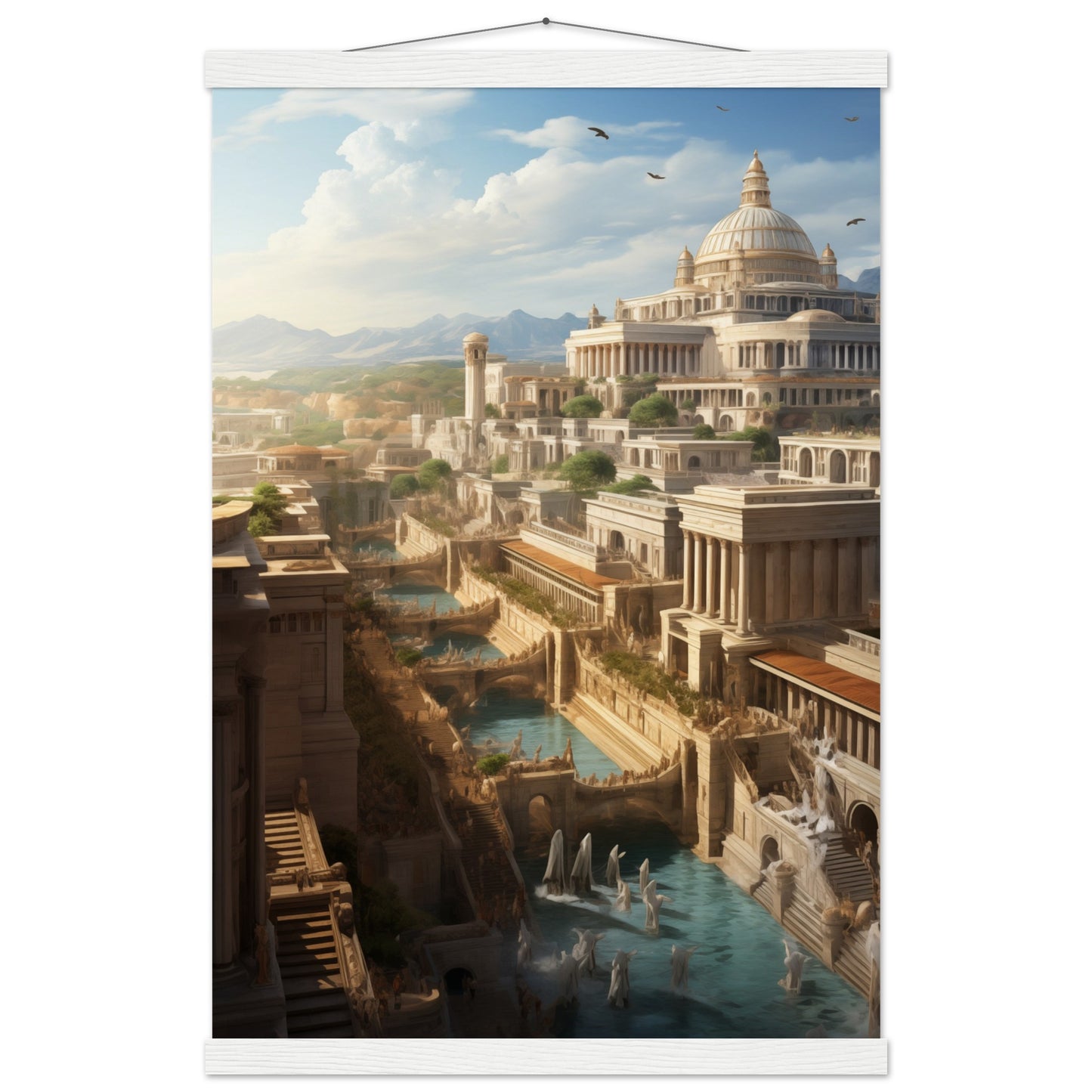 Ancient Roman City Poster with Hanger