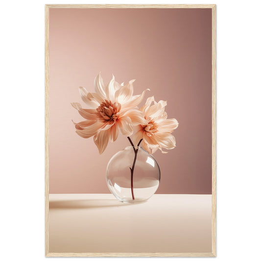 Blossoming Flower Wooden Framed Poster