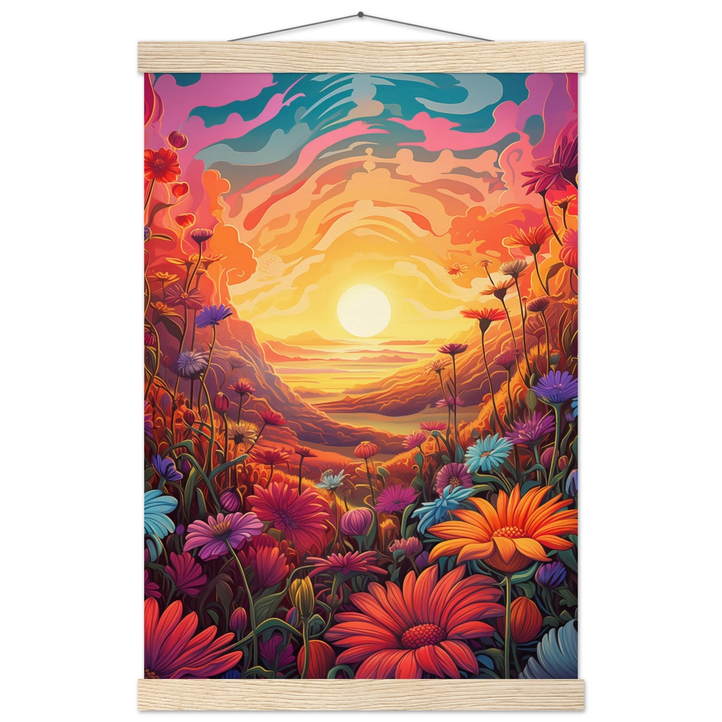 Pollen Sunset Poster with Hanger