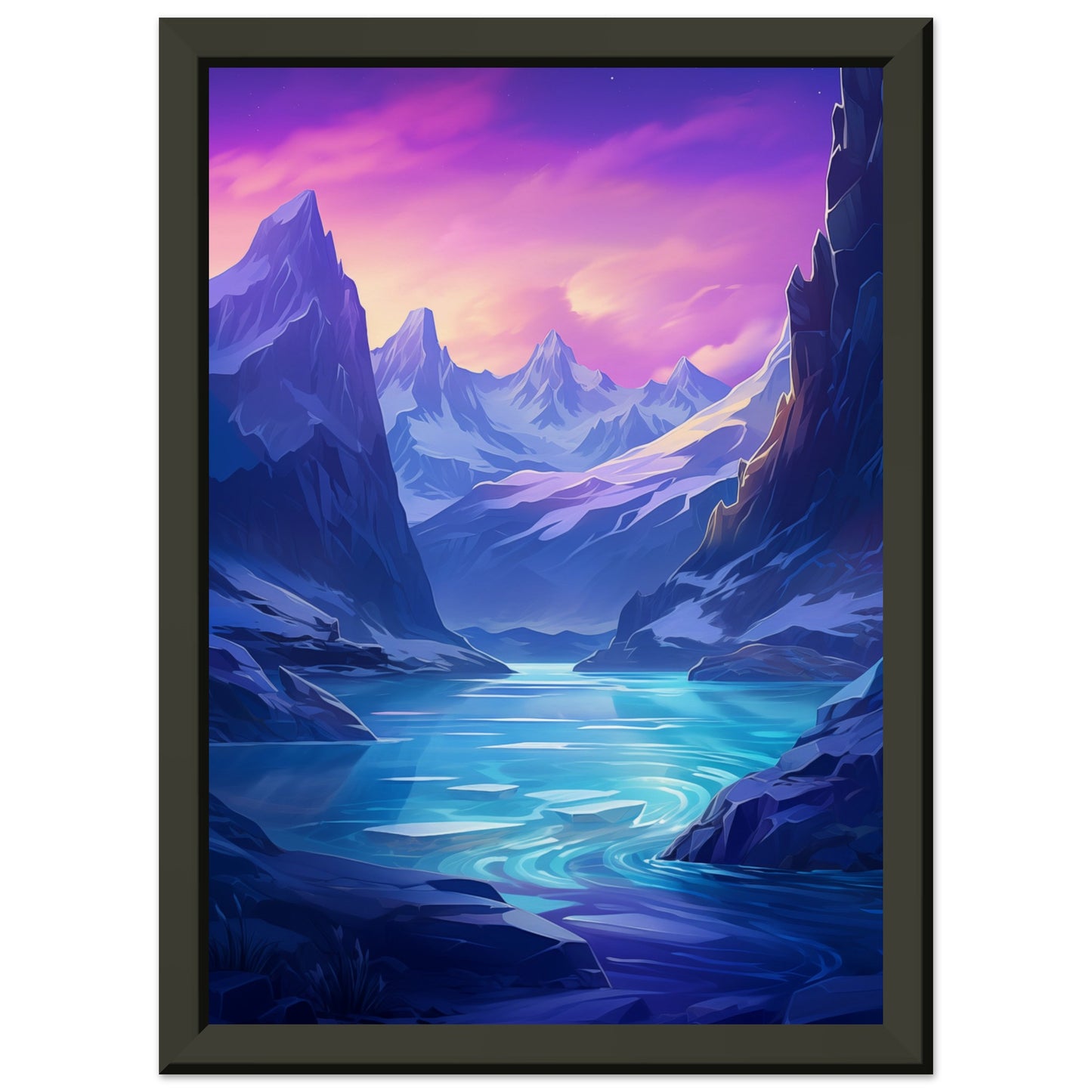 Tranquil Ice Metal Framed Poster