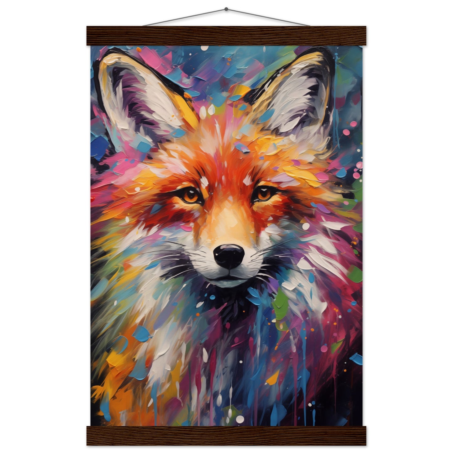 Foxy Splatter Poster with Hanger