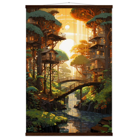 Woodland Whispers Poster with Hanger