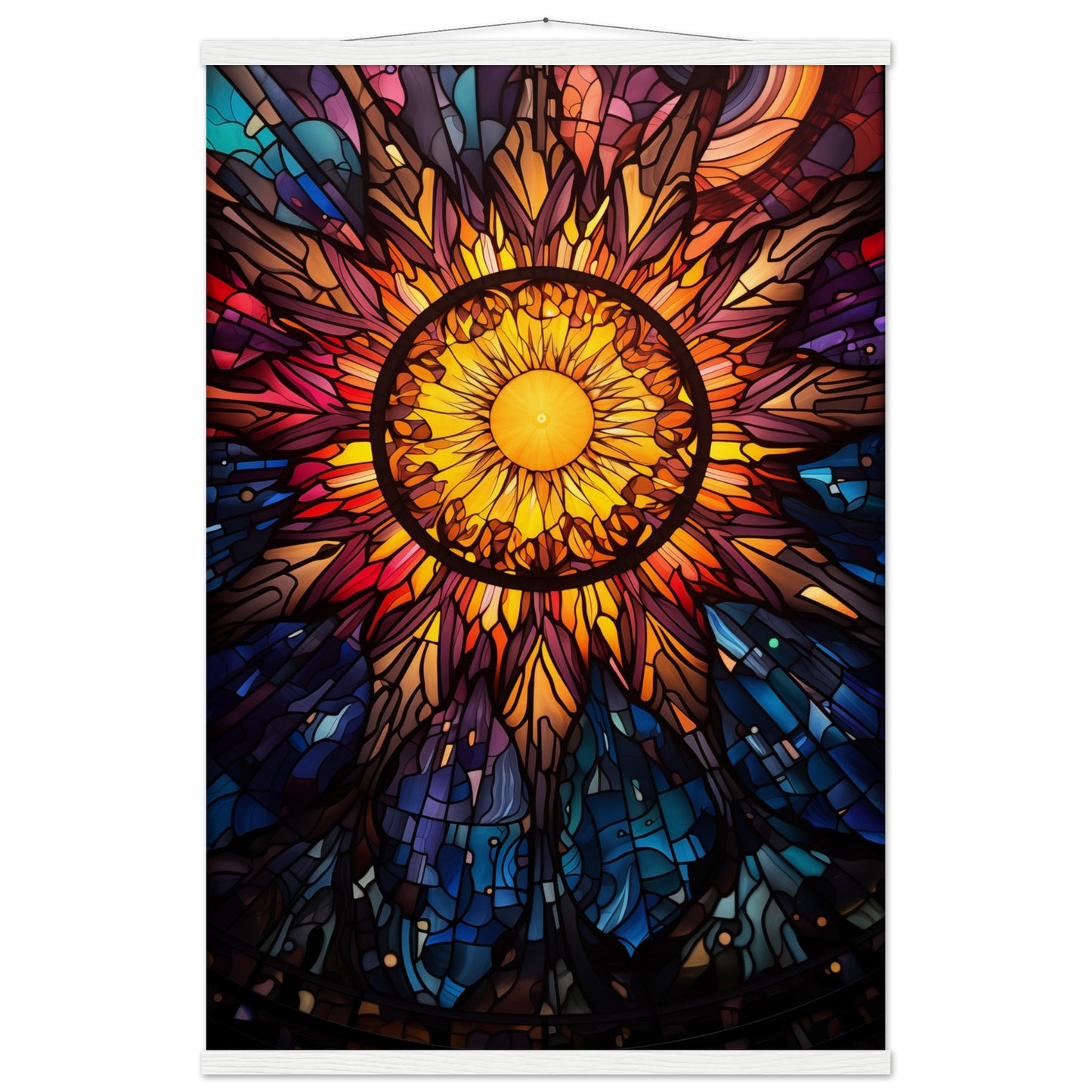 Sun Burst Poster with Hanger