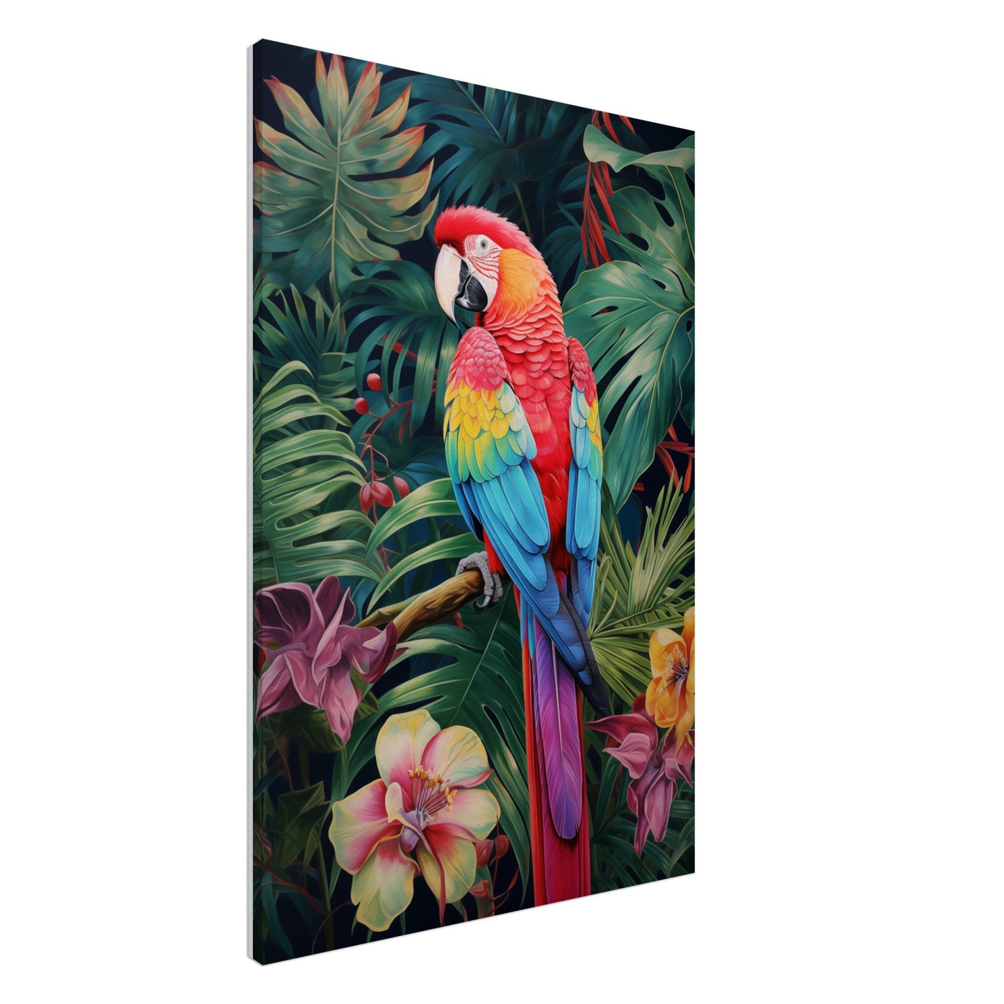 Petal Parrot Canvas