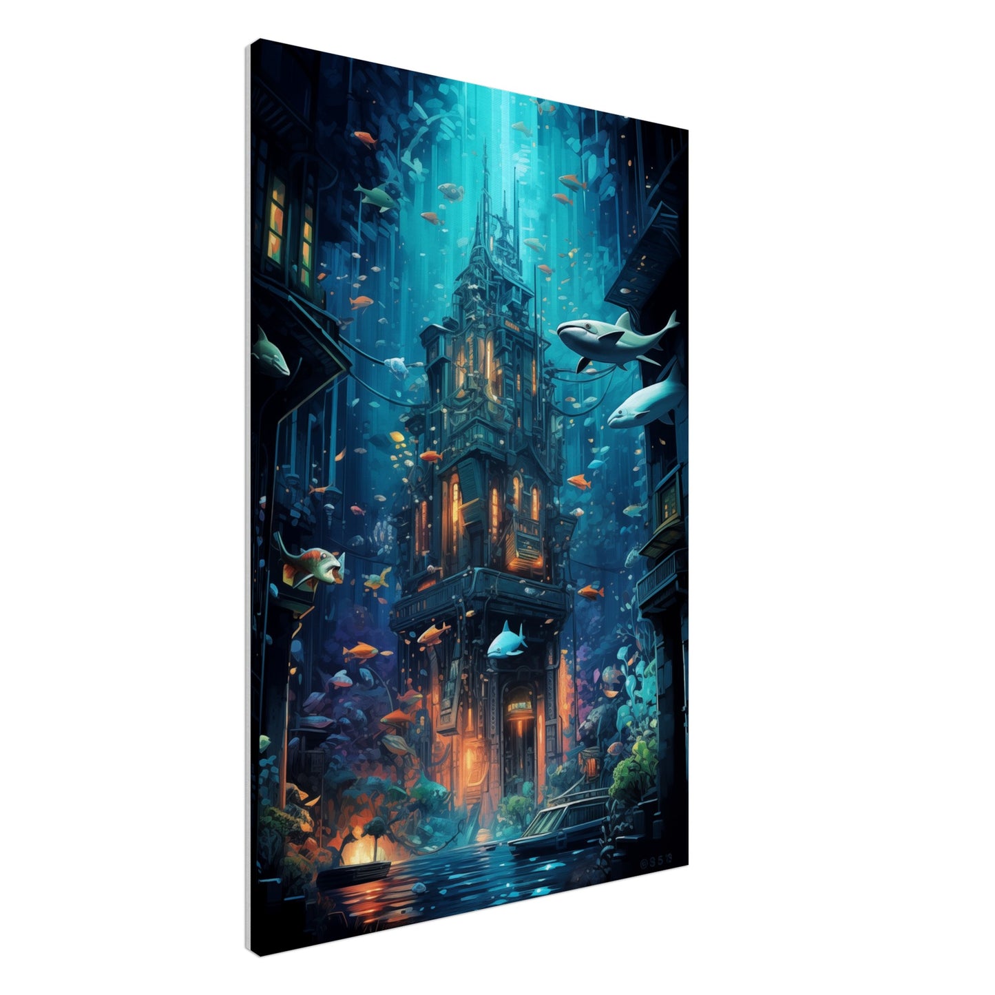 Aqua Metropolis Canvas