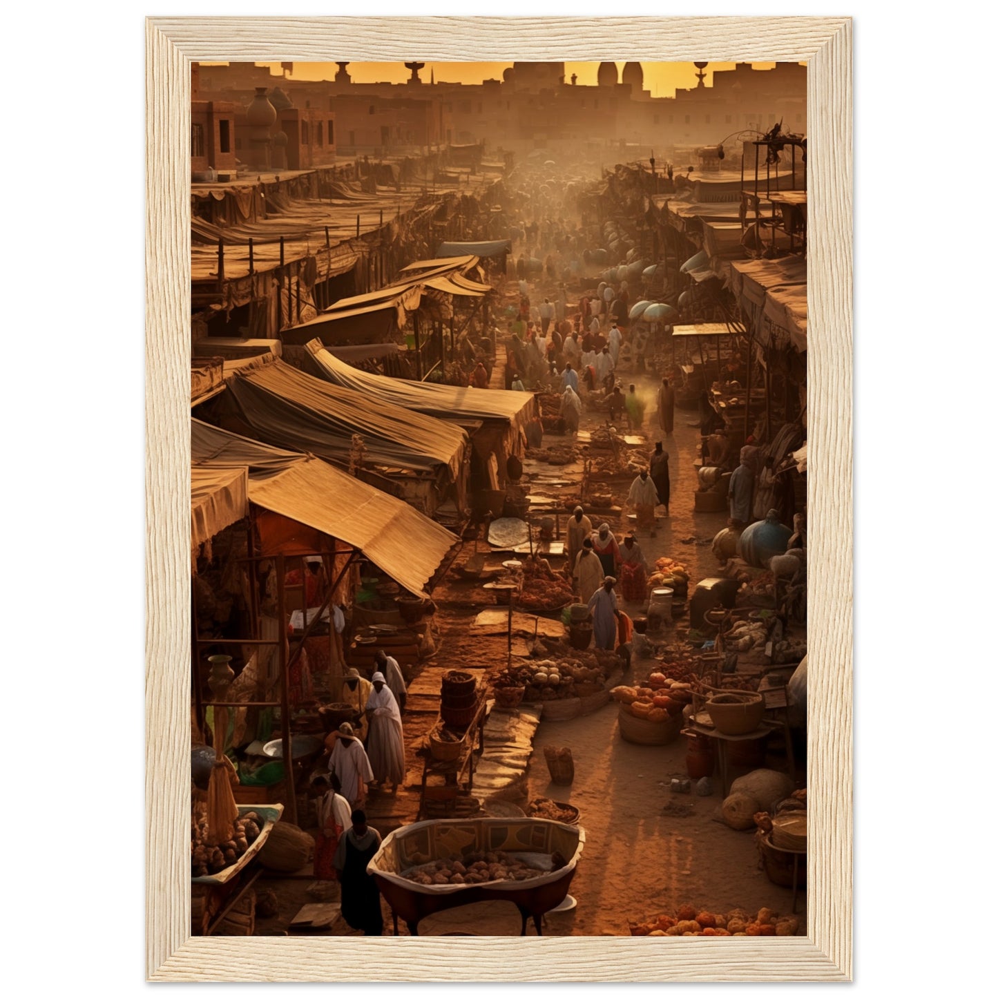 Luxor Market Wooden Framed Poster