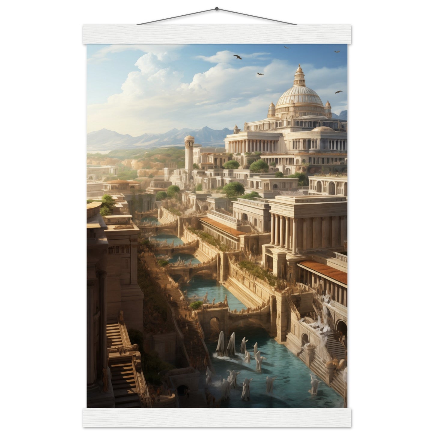 Ancient Roman City Poster with Hanger