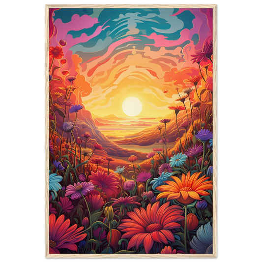 Pollen Sunset Wooden Framed Poster