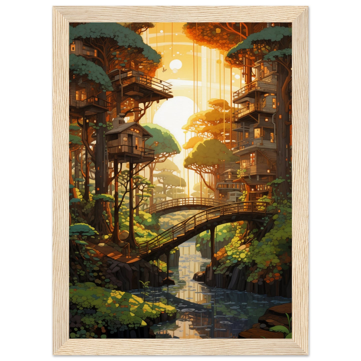 Woodland Whispers Wooden Framed Poster