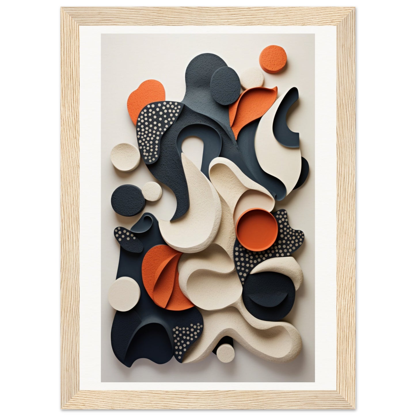 Texture Morph Wooden Framed Poster