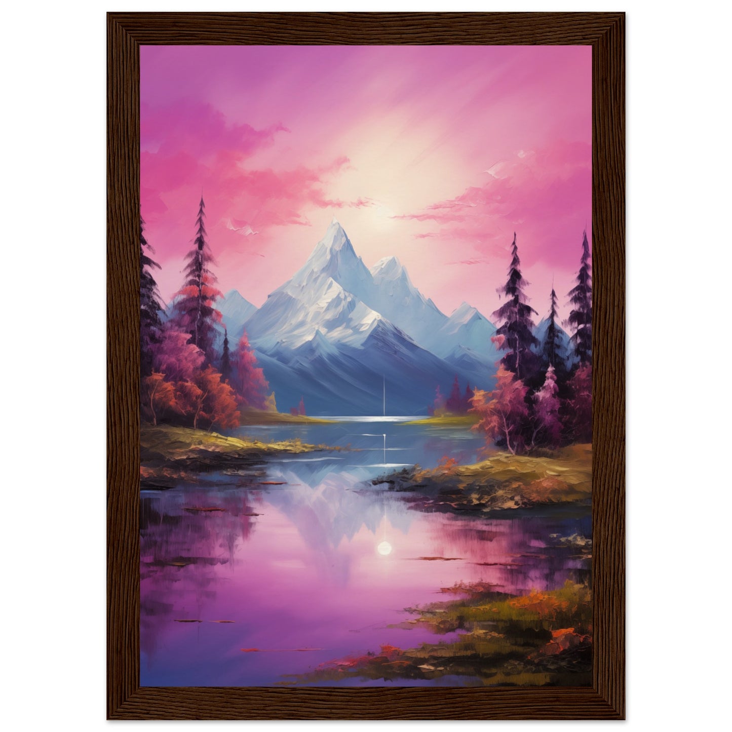 Fantasy Landscape Wooden Framed Poster