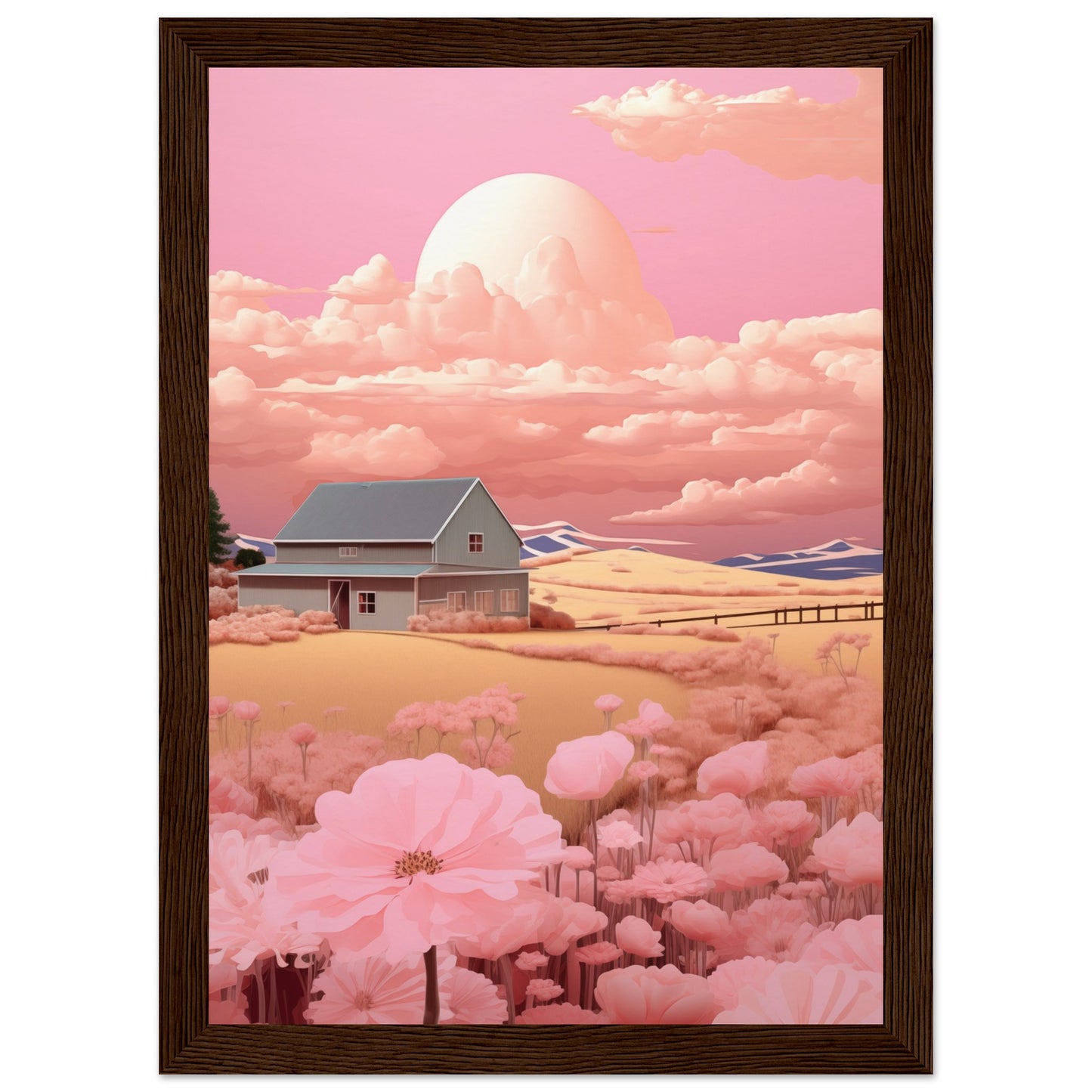 Bubblegum Farm Wooden Framed Poster