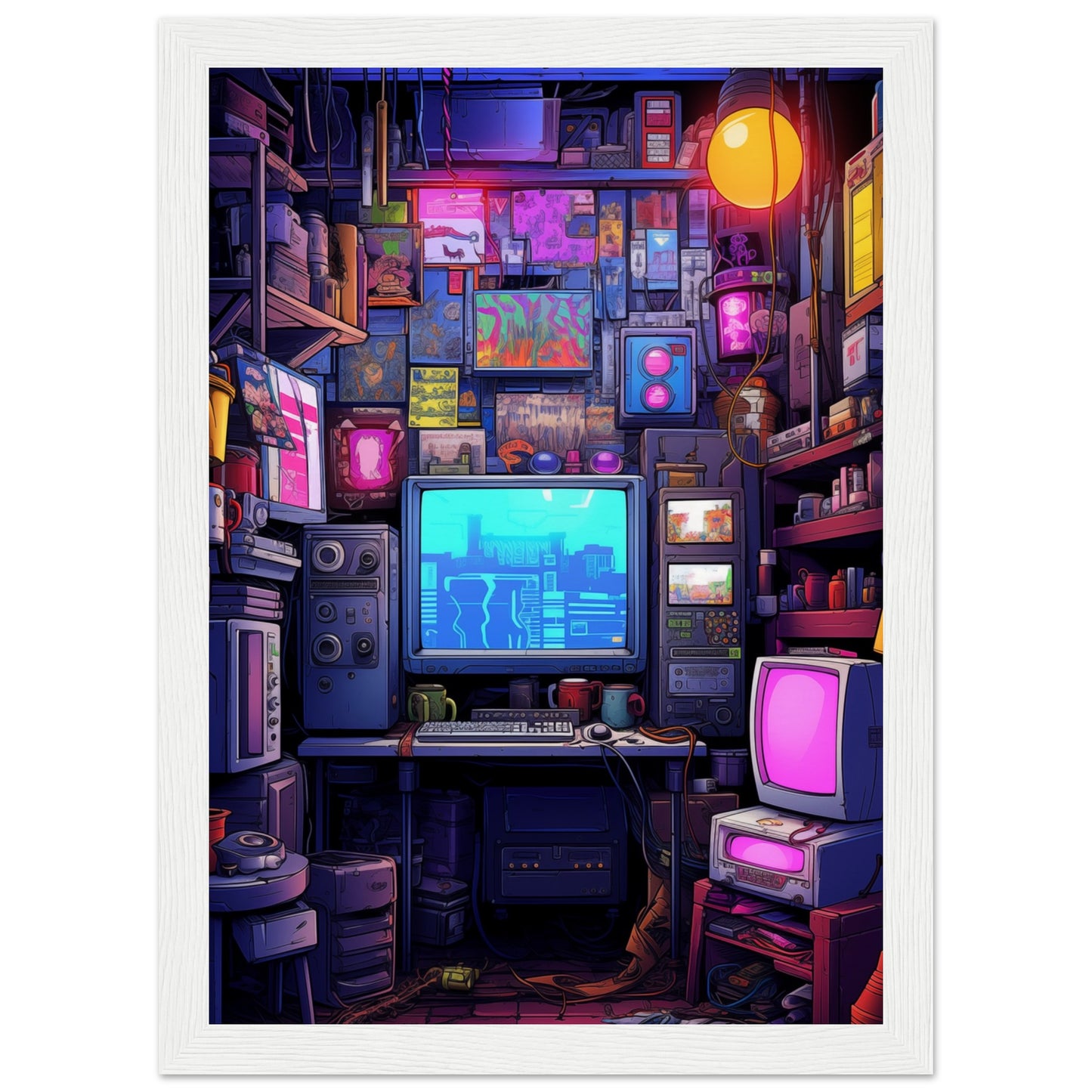 Pixel Lair Wooden Framed Poster