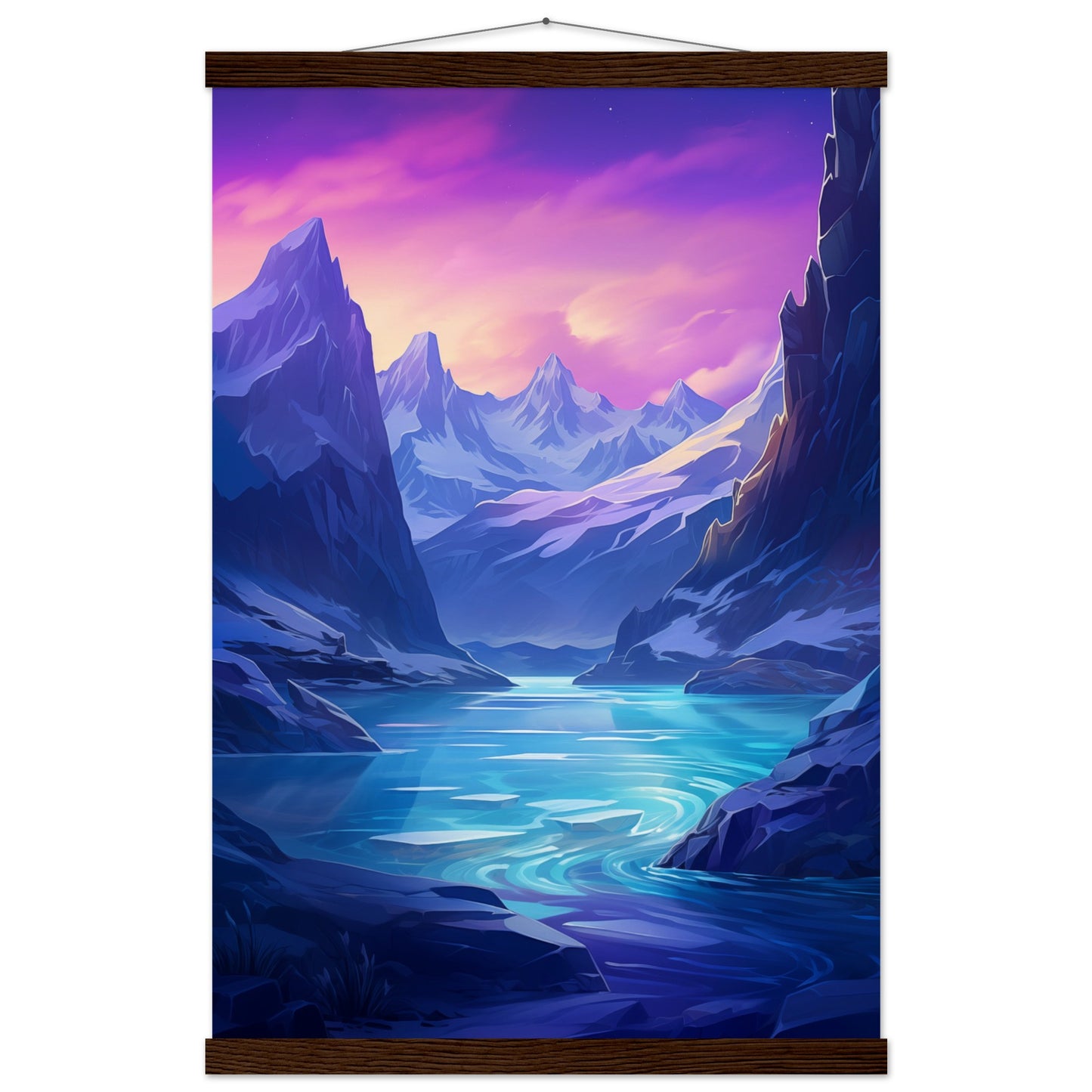 Tranquil Ice Poster with Hanger