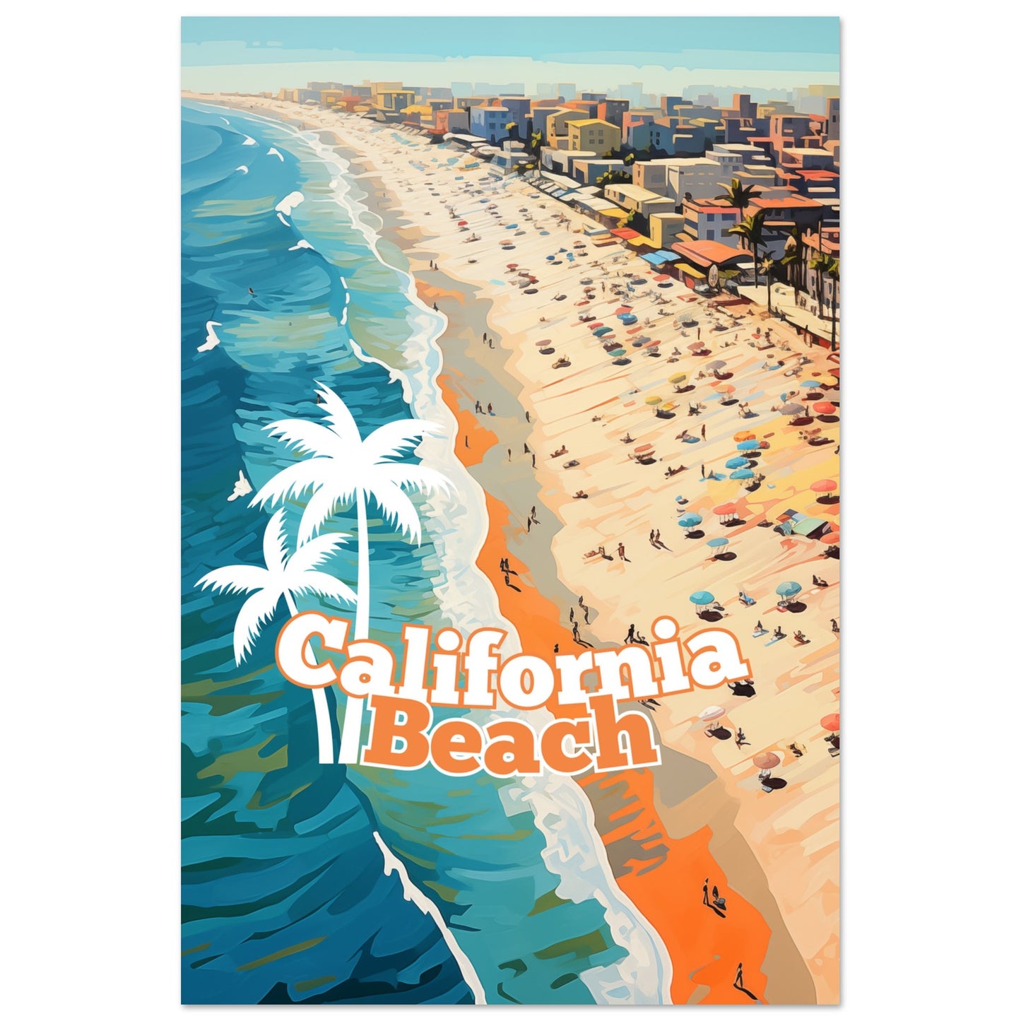 California Beach Aluminum Print