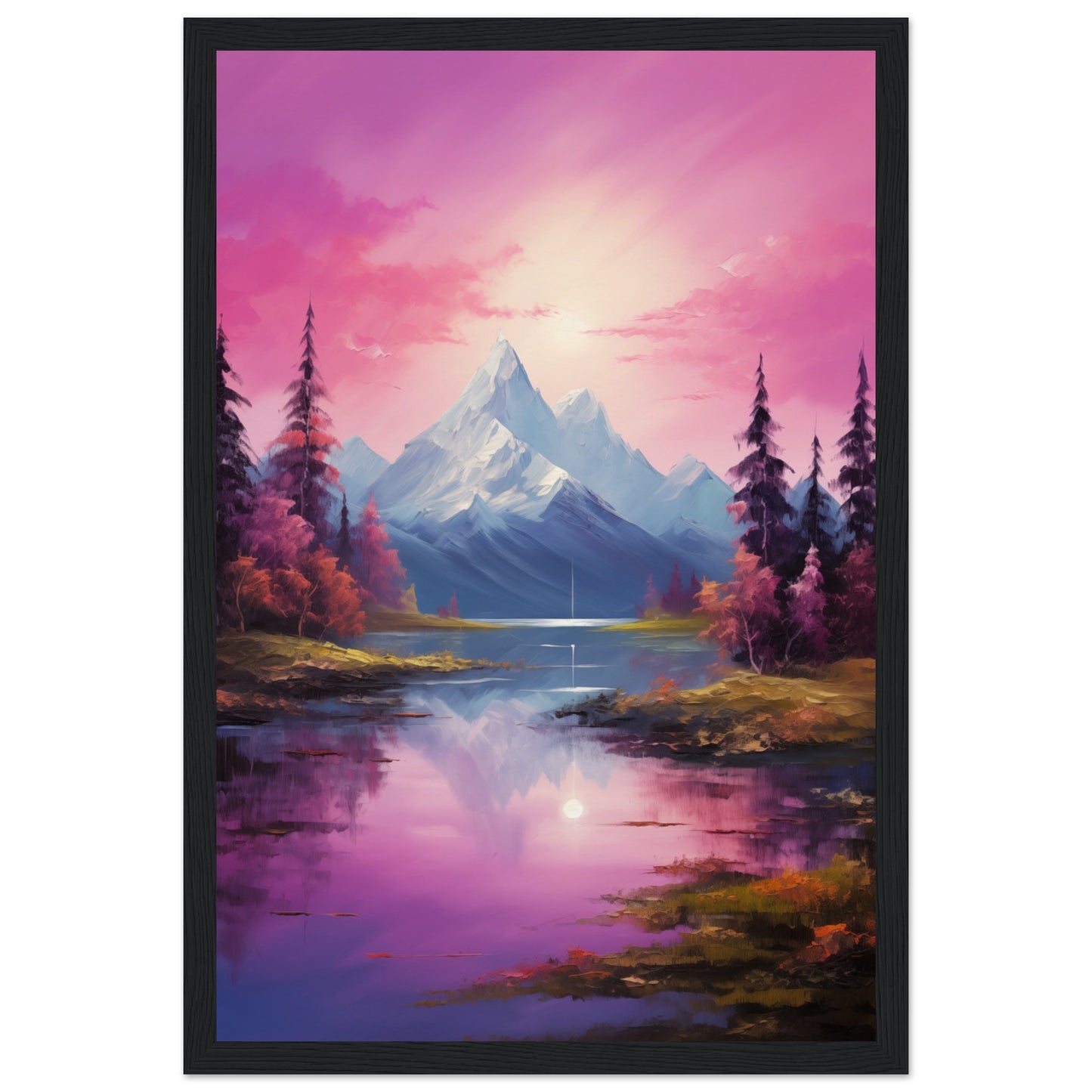 Fantasy Landscape Wooden Framed Poster