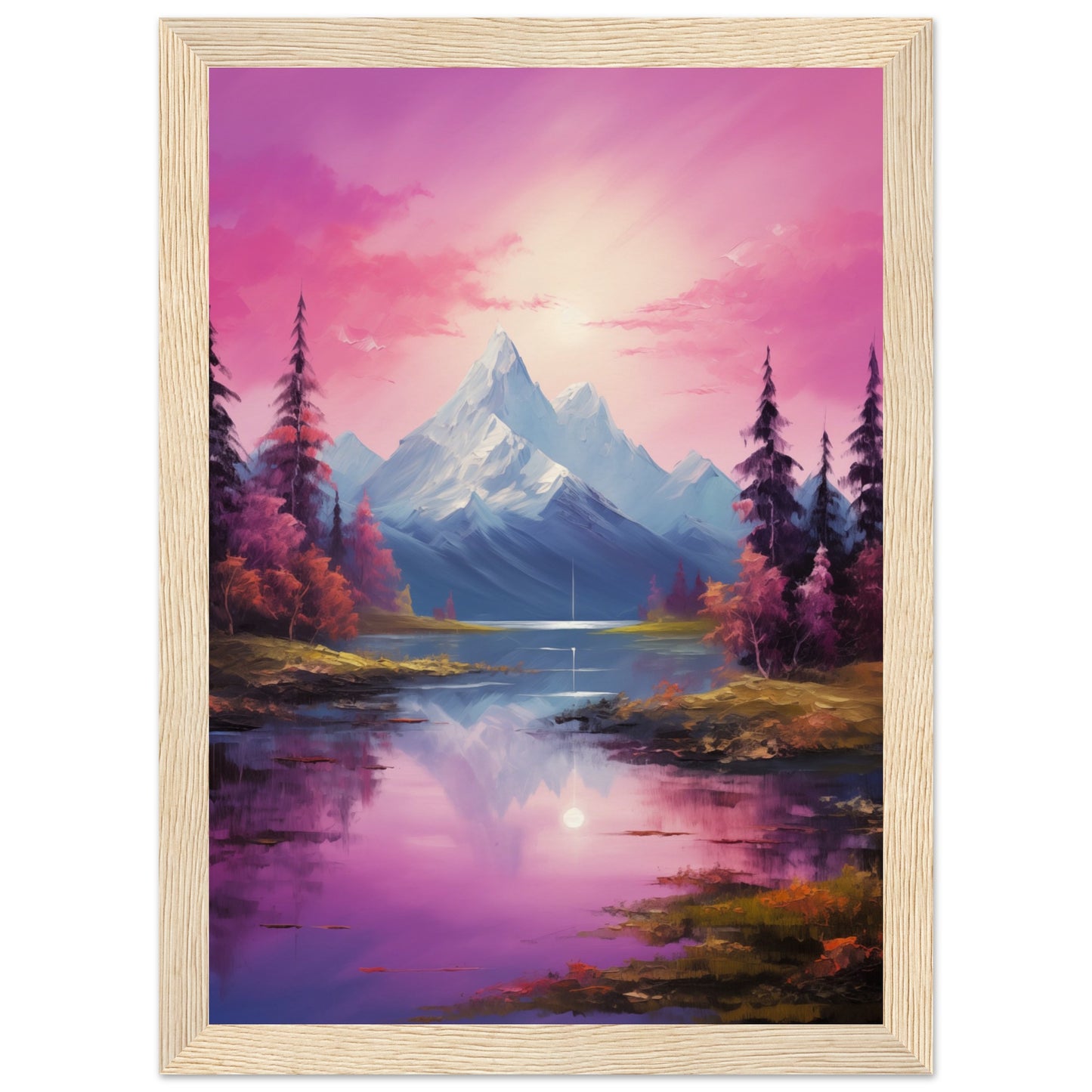 Fantasy Landscape Wooden Framed Poster