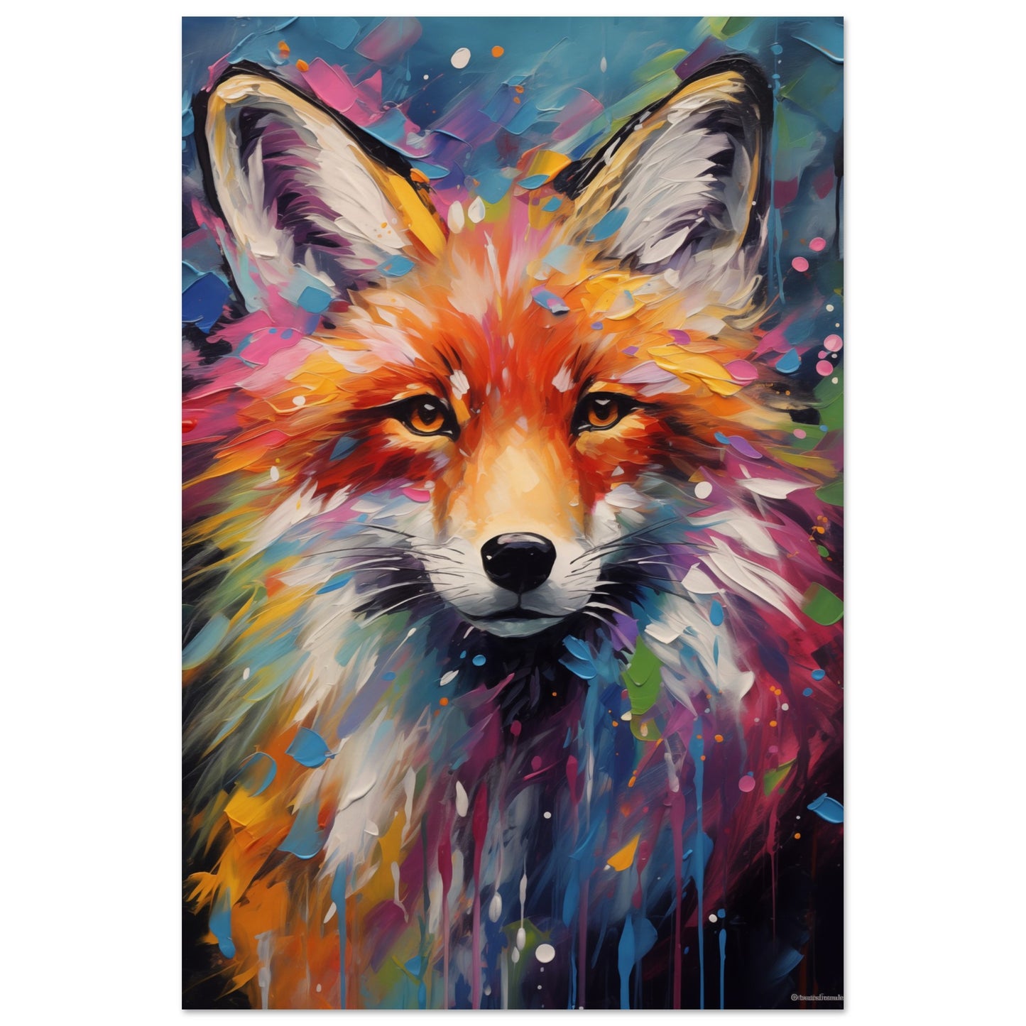 Foxy Splatter Poster