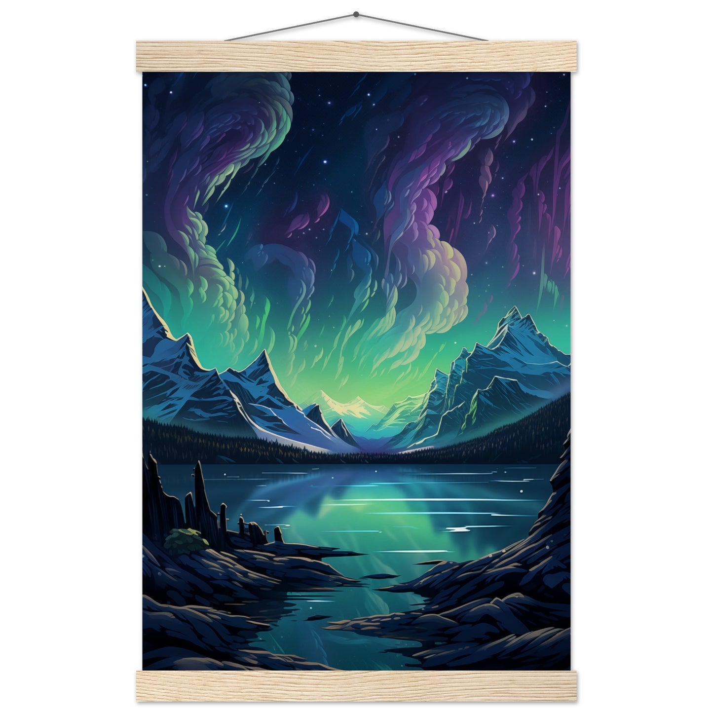 Glacial Glow Poster with Hanger