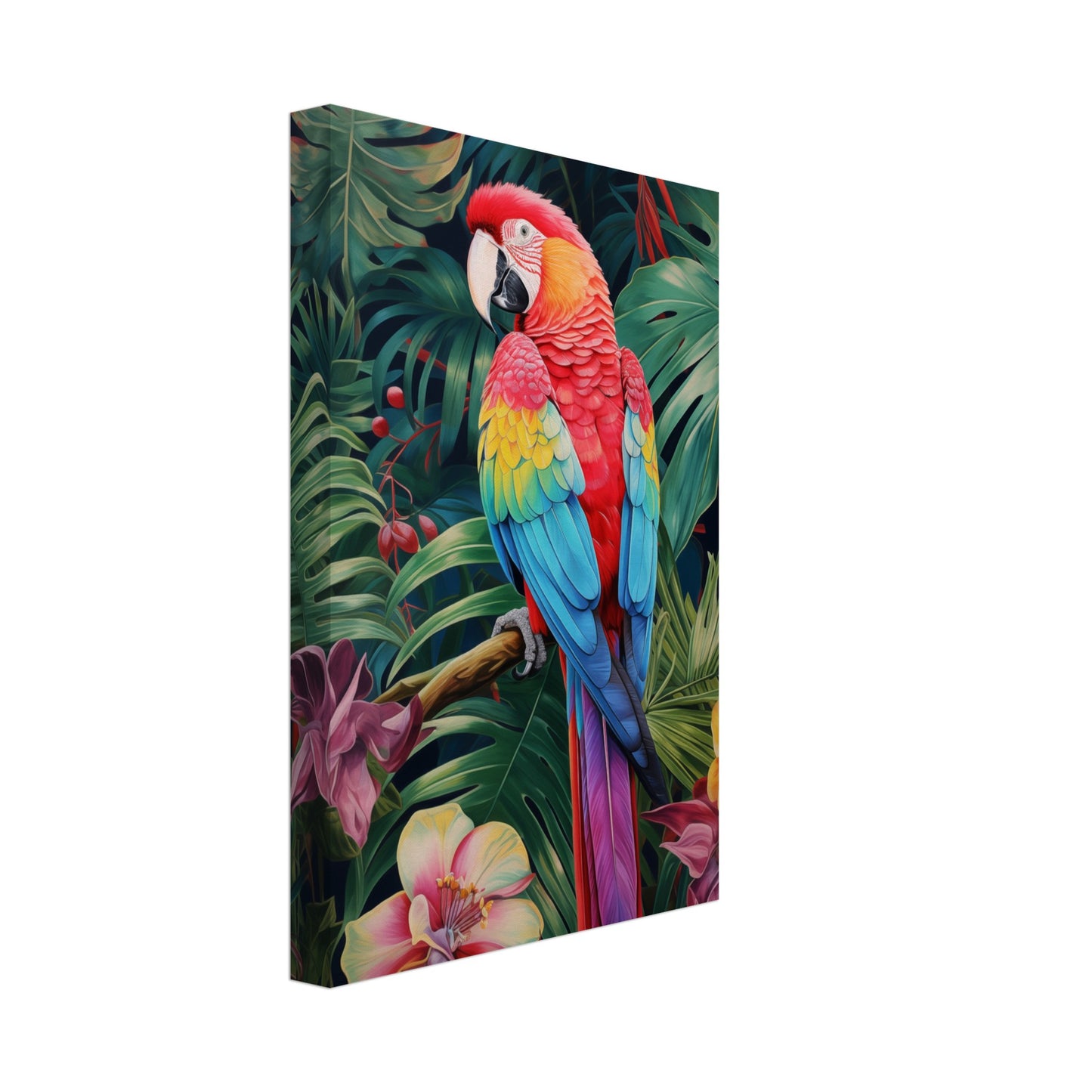 Petal Parrot Canvas