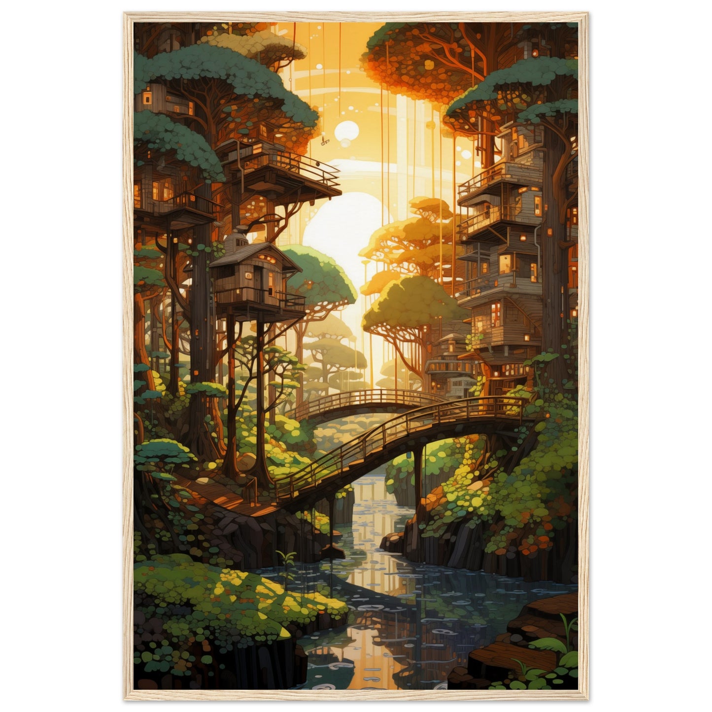 Woodland Whispers Wooden Framed Poster