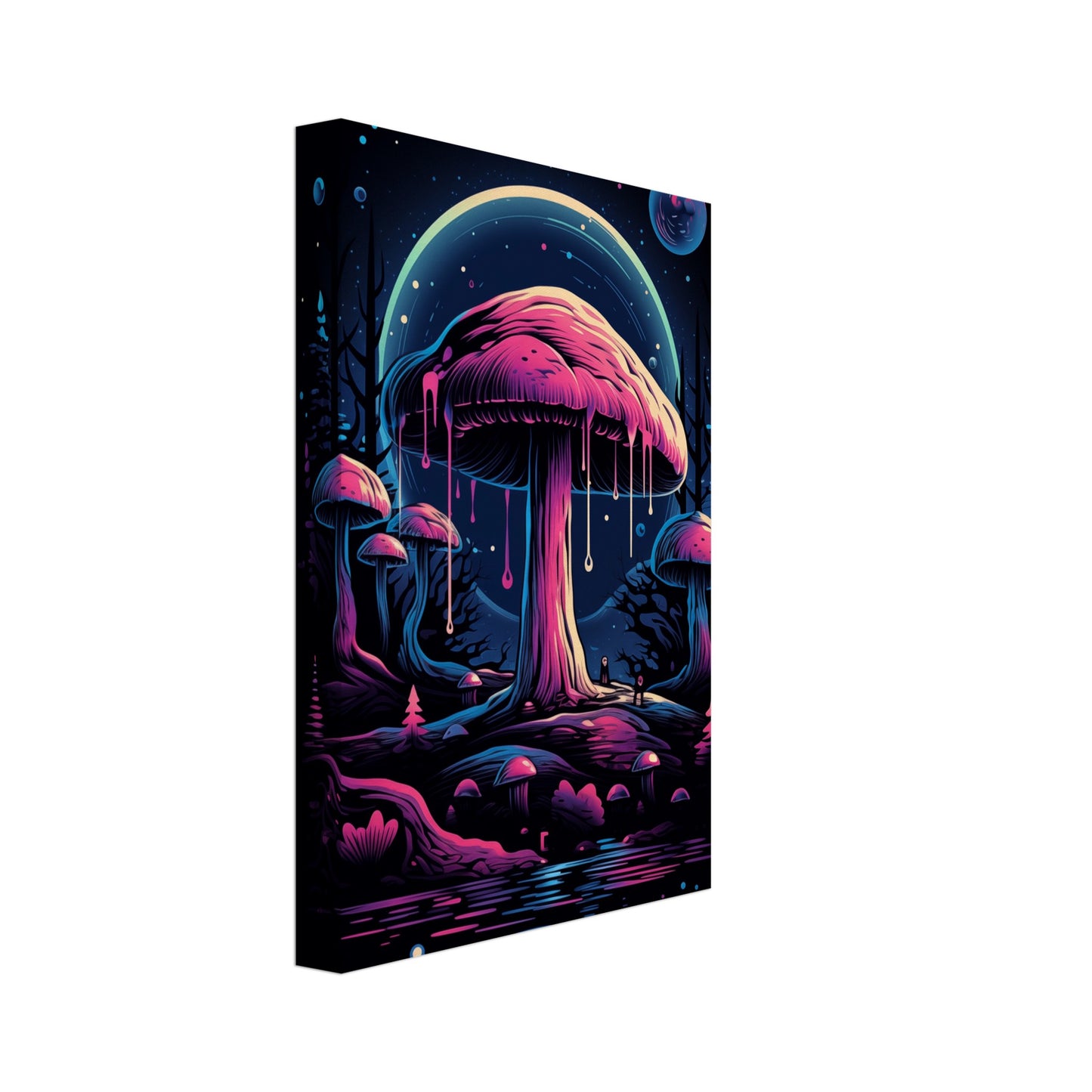 Drippy Mushroom Fantasy Forest Canvas