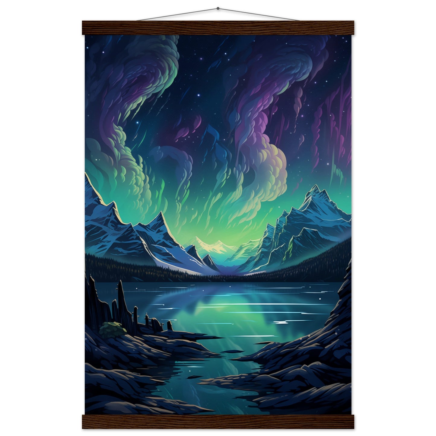 Glacial Glow Poster with Hanger