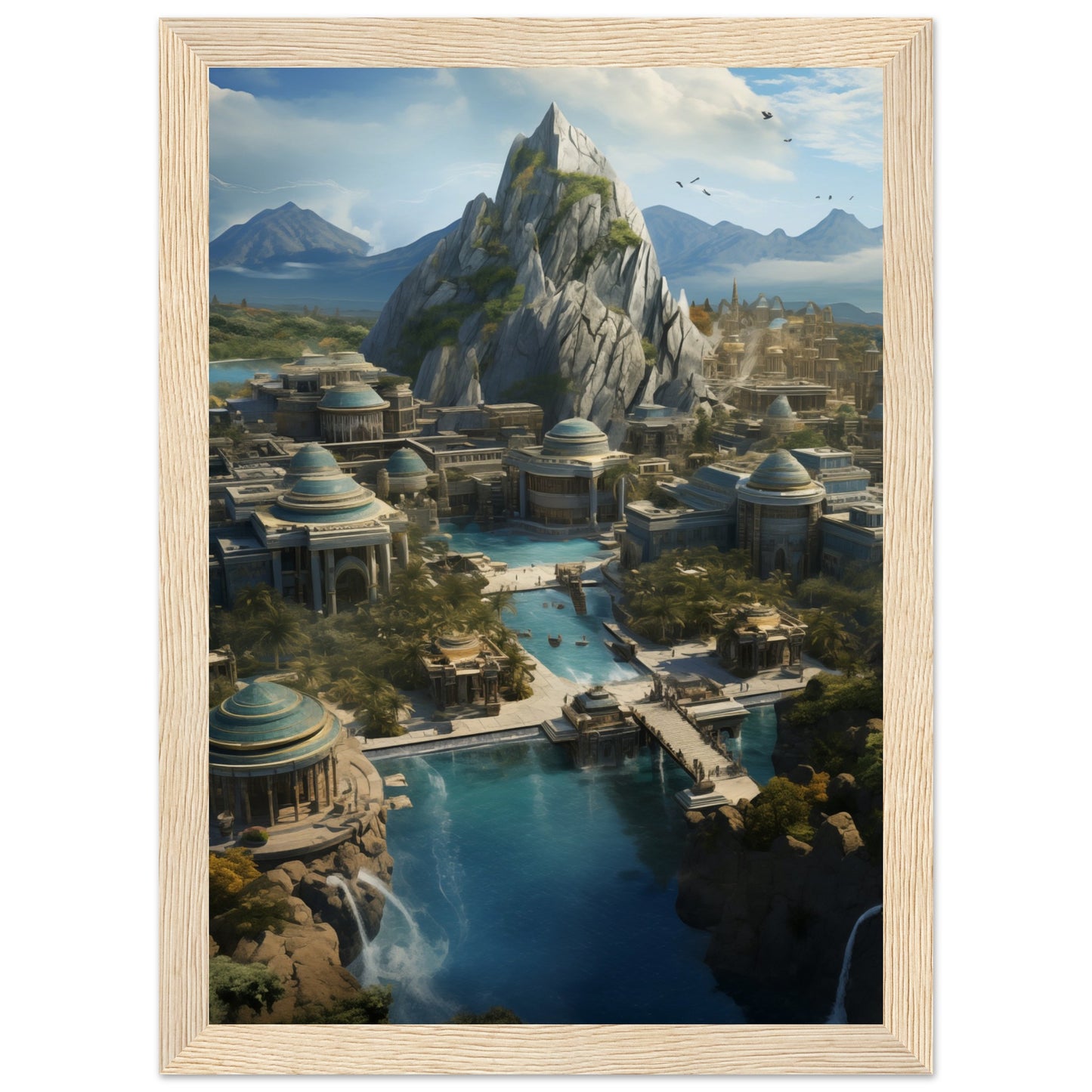 Golden Age Atlantea Wooden Framed Poster