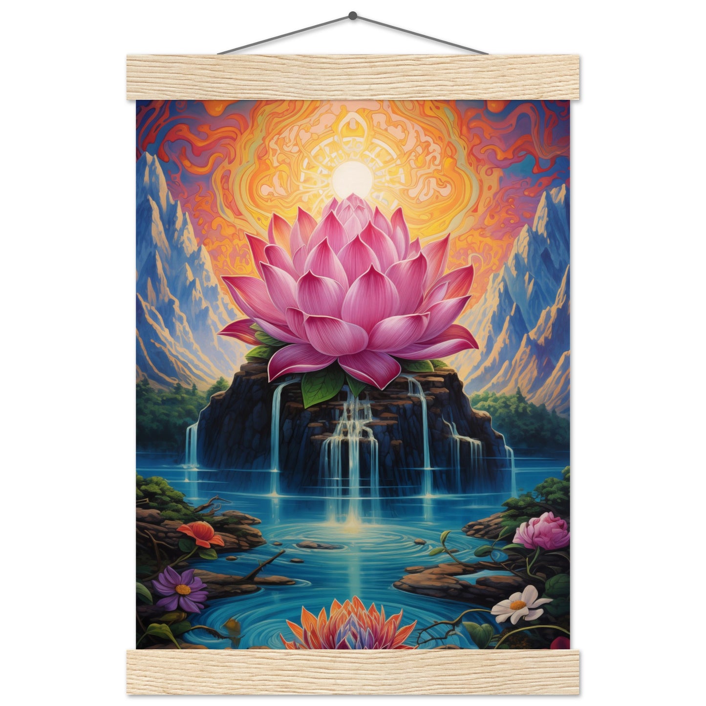 Lotus Blossom Poster with Hanger