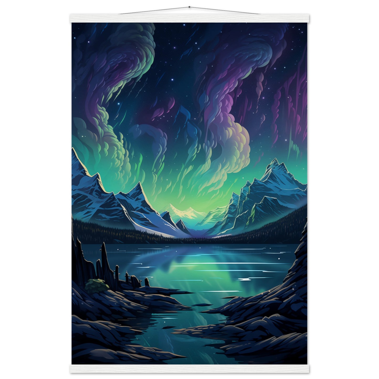 Glacial Glow Poster with Hanger