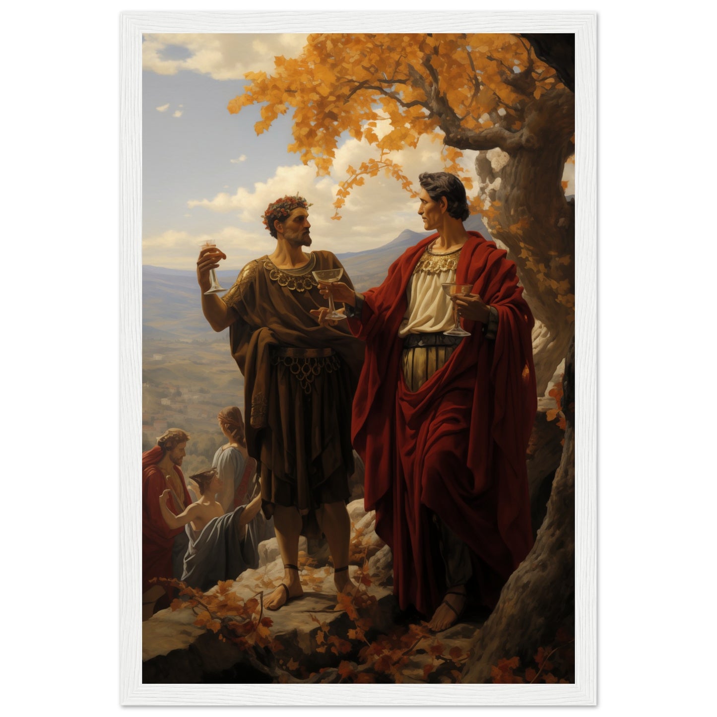 Socratic Exchange Wooden Framed Poster