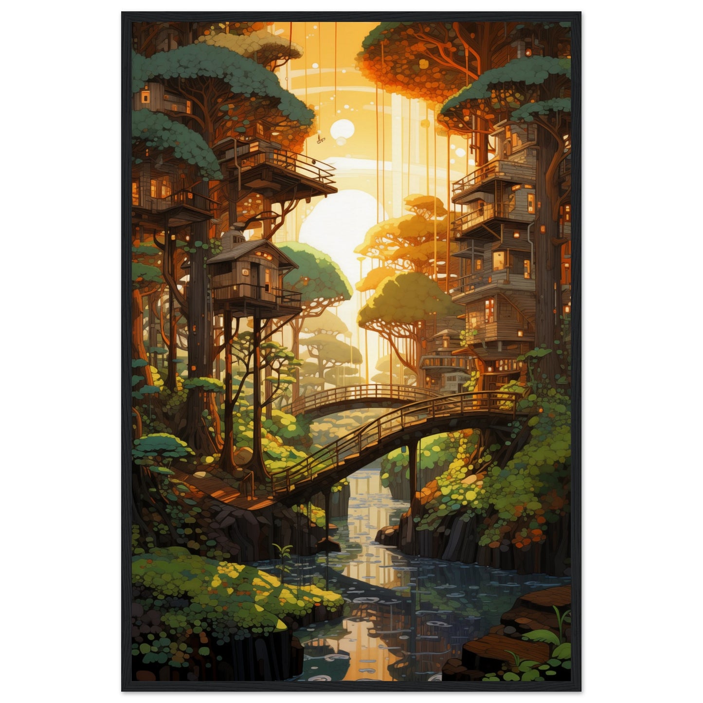 Woodland Whispers Wooden Framed Poster