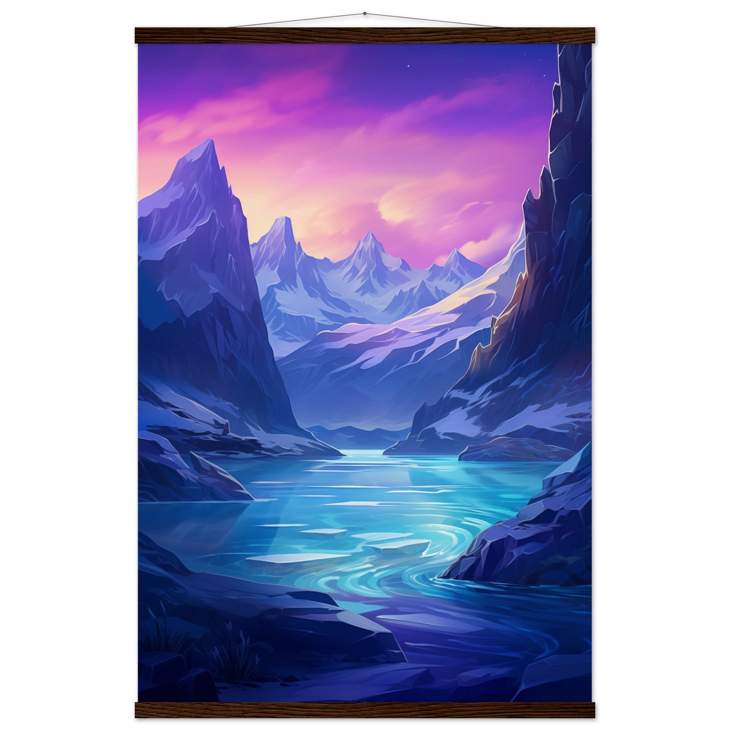 Tranquil Ice Poster with Hanger