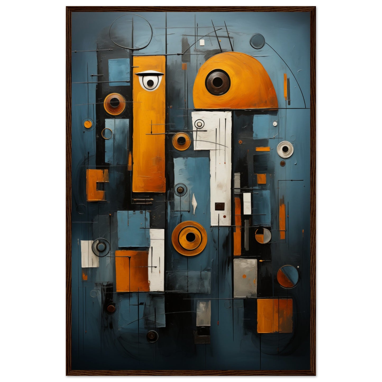 Abstract Gaze Wooden Framed Poster