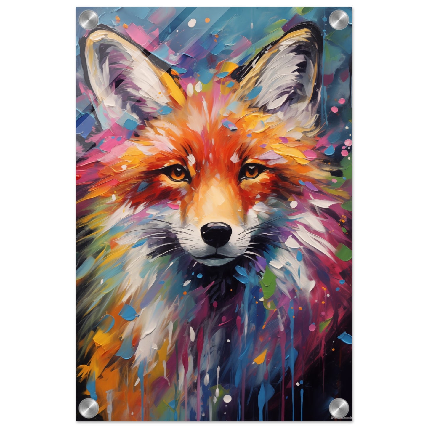 Foxy Splatter Acrylic Print