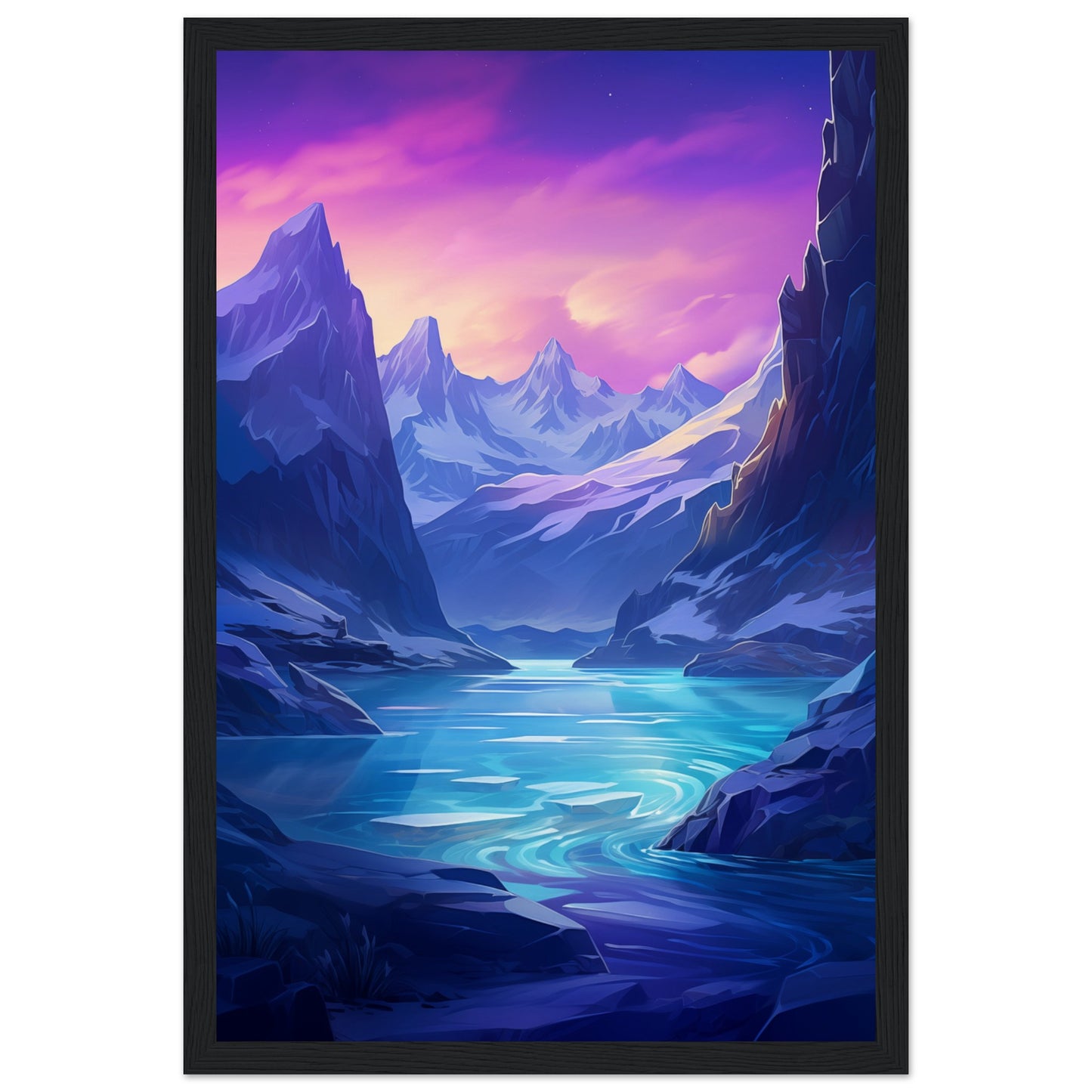 Tranquil Ice Wooden Framed Poster