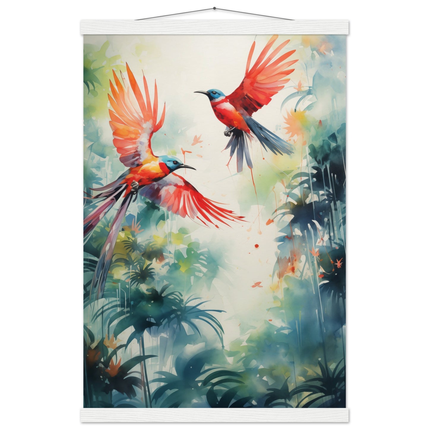 Humming Hues Poster with Hanger