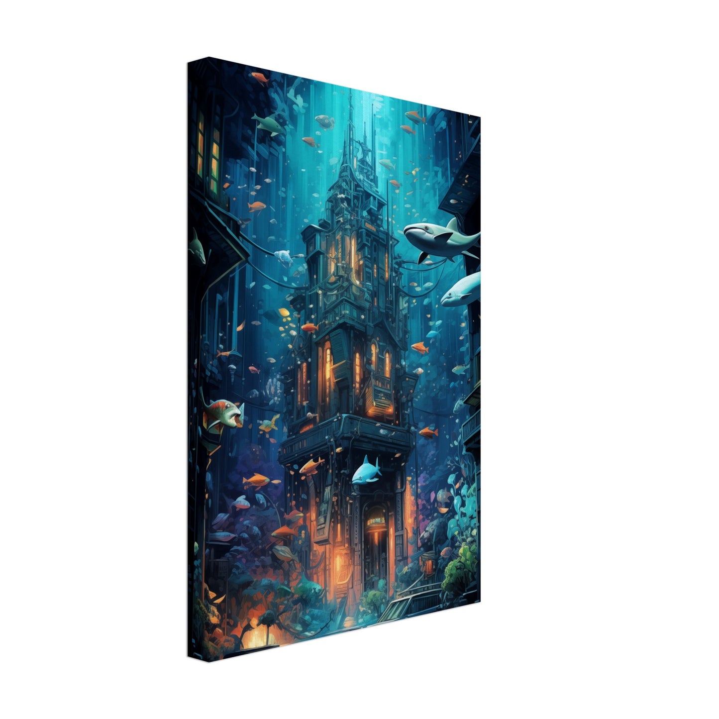 Aqua Metropolis Canvas