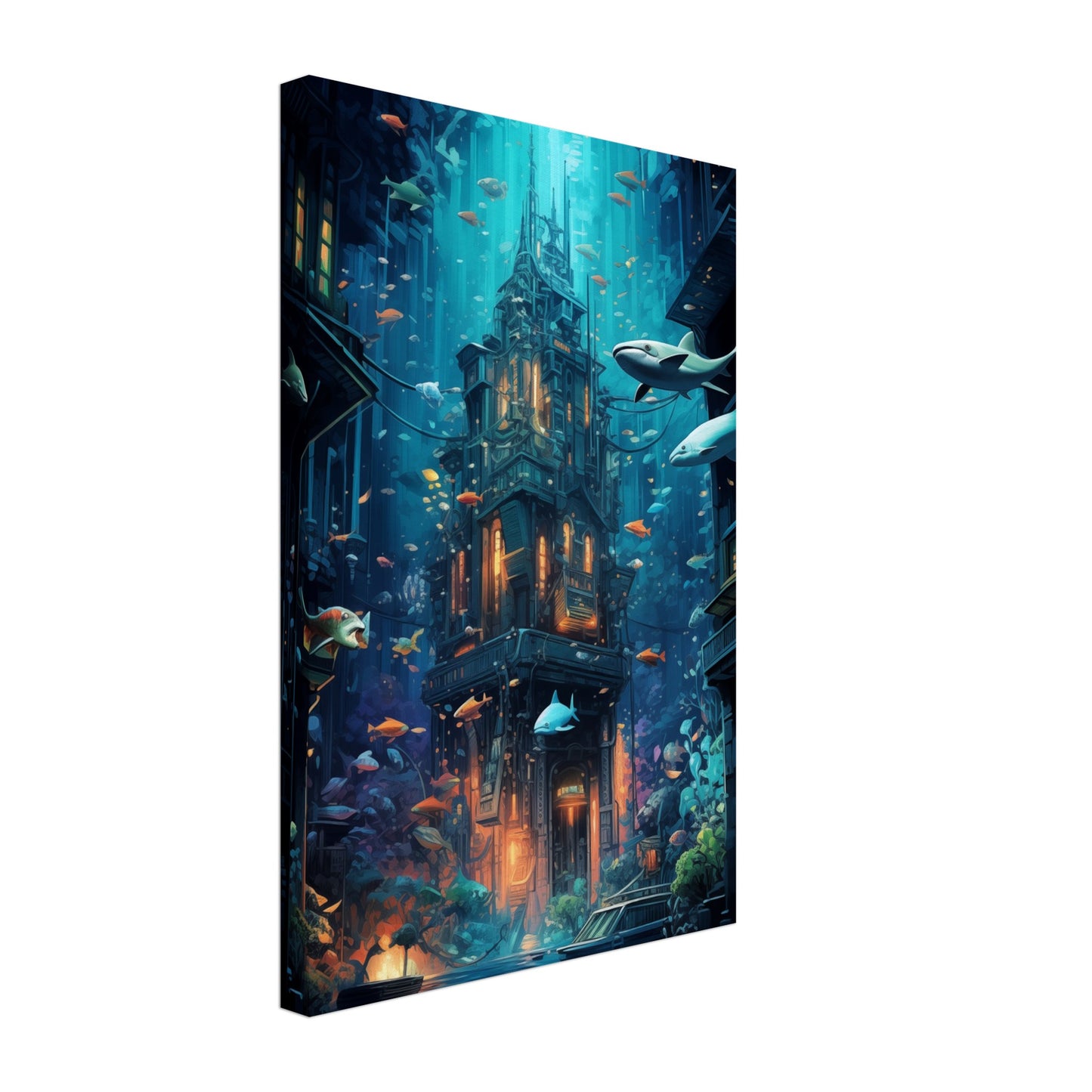 Aqua Metropolis Canvas