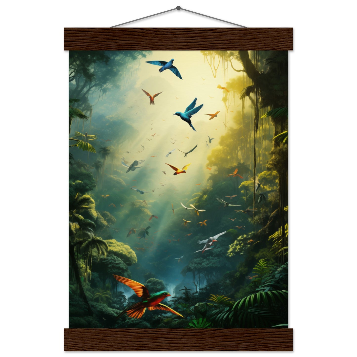 Feathered Finesse Poster with Hanger