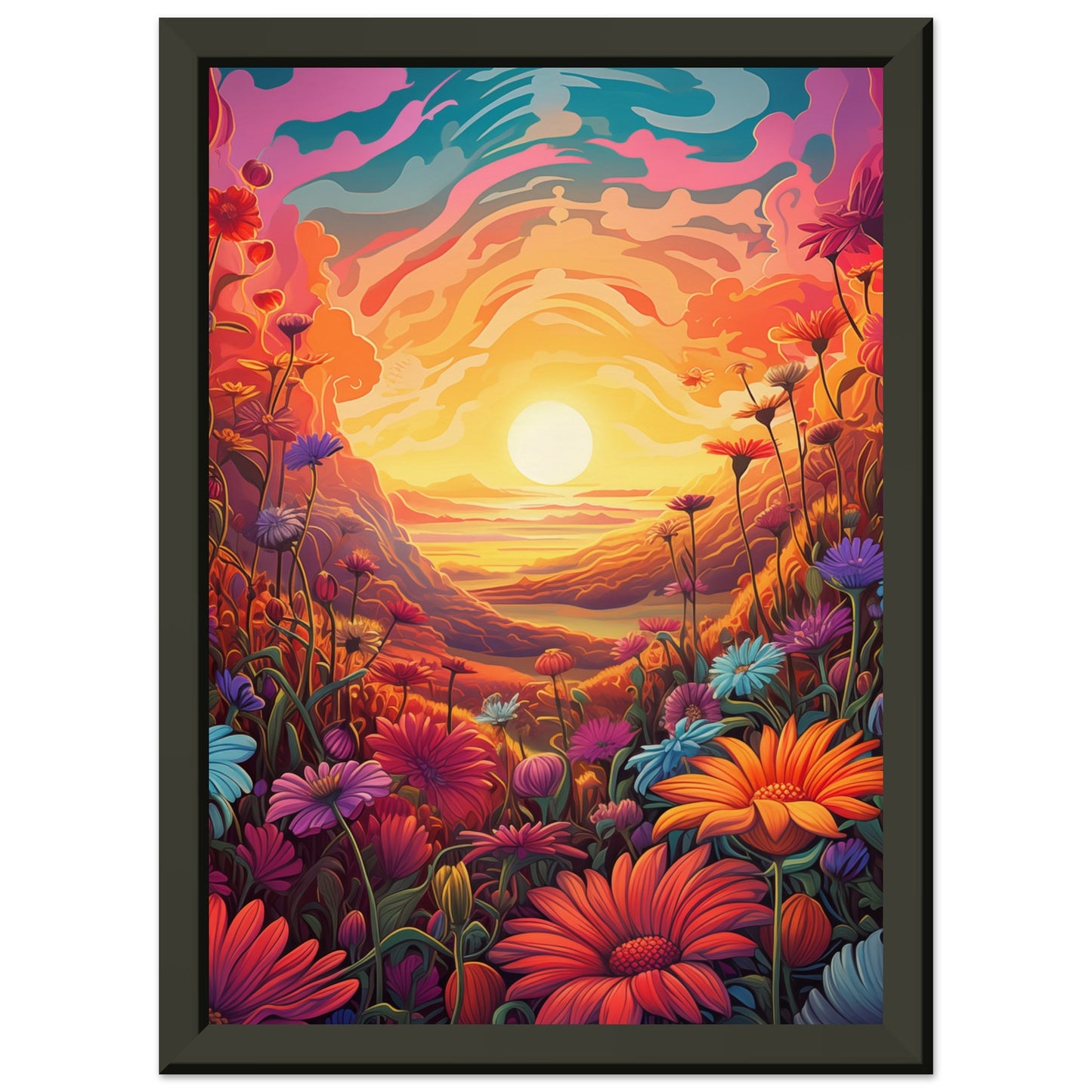 Pollen Sunset Metal Framed Poster