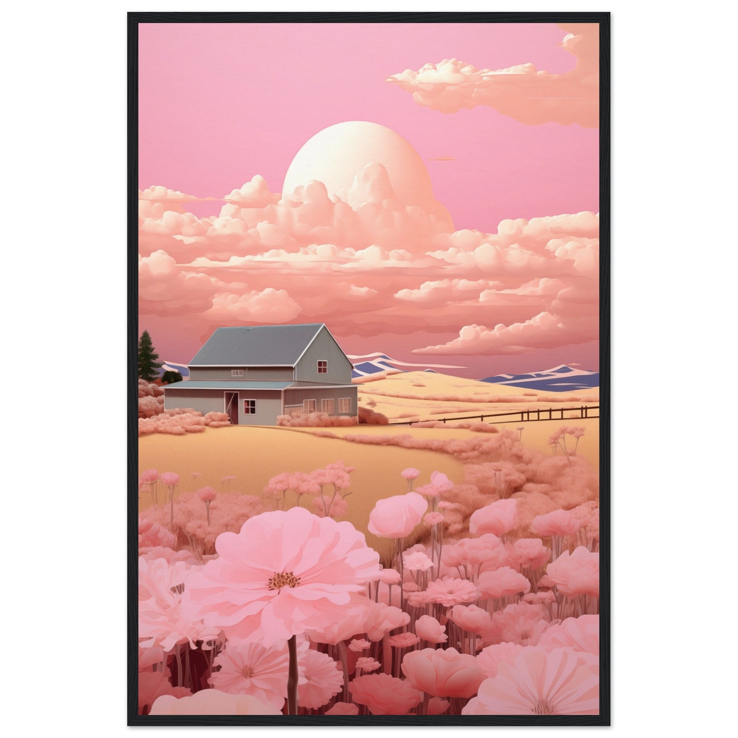 Bubblegum Farm Wooden Framed Poster