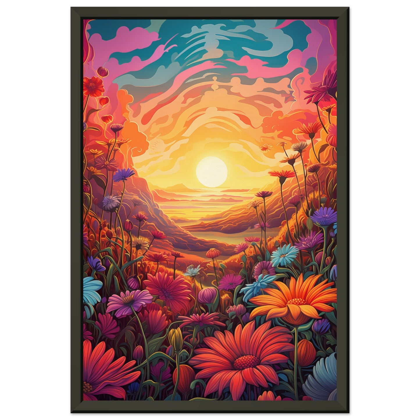 Pollen Sunset Metal Framed Poster