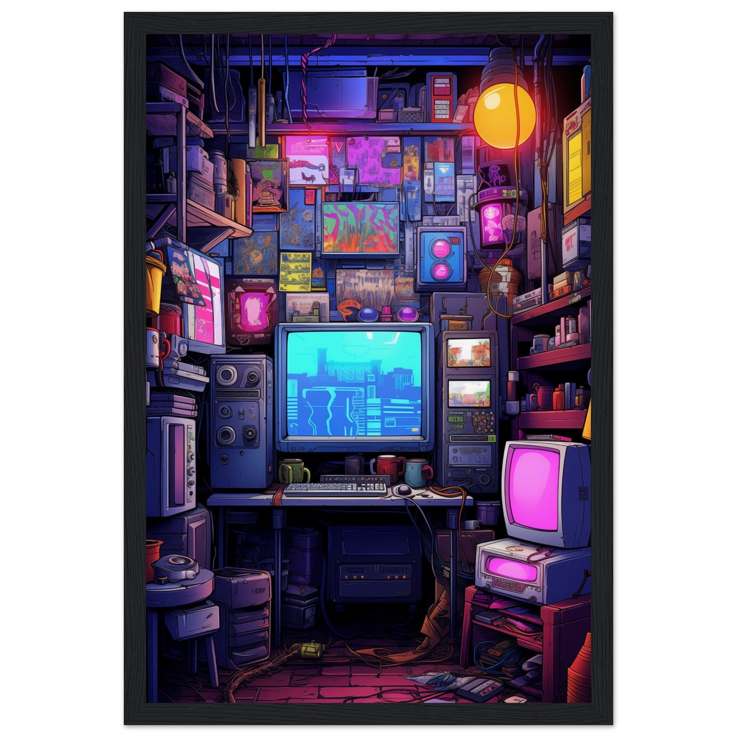 Pixel Lair Wooden Framed Poster