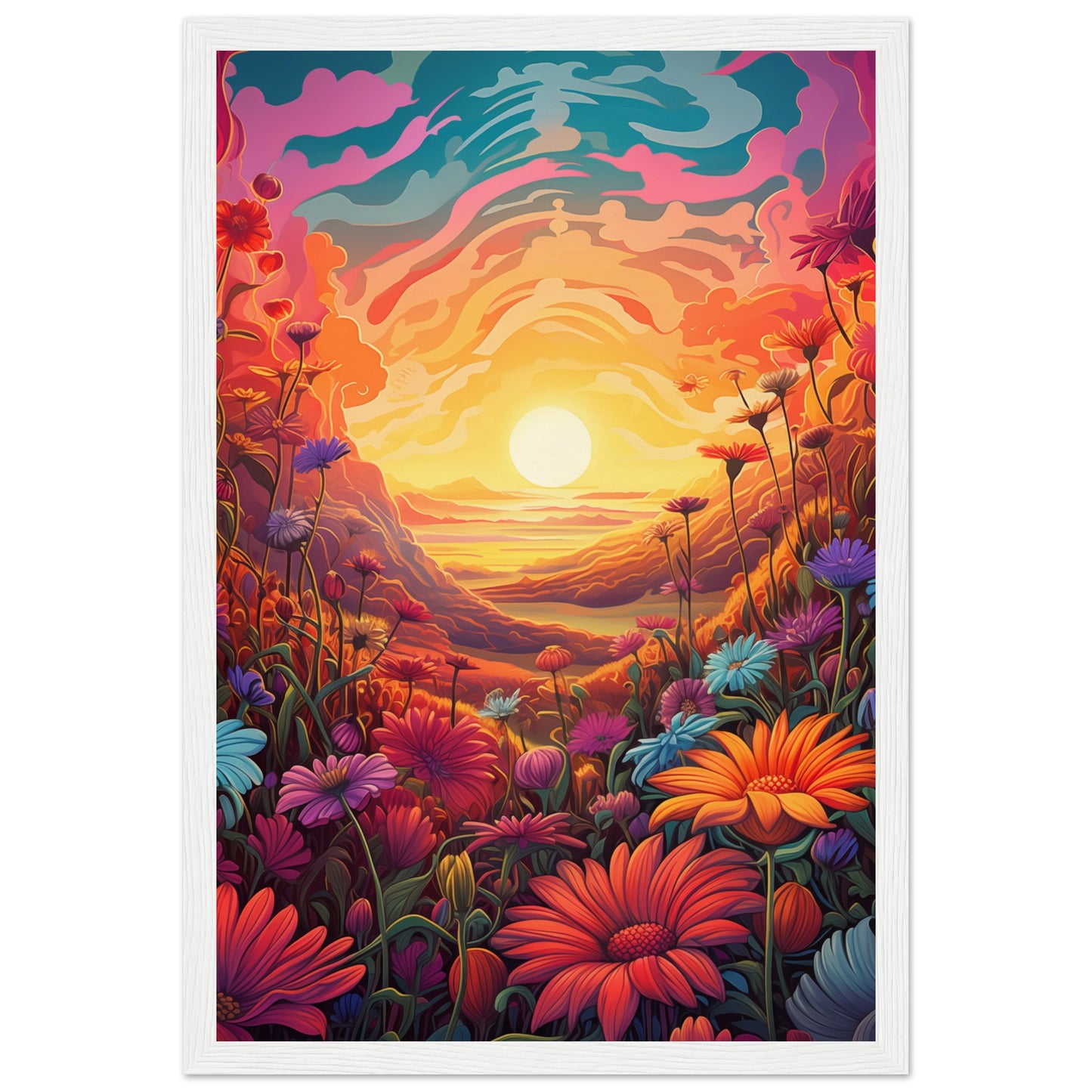 Pollen Sunset Wooden Framed Poster